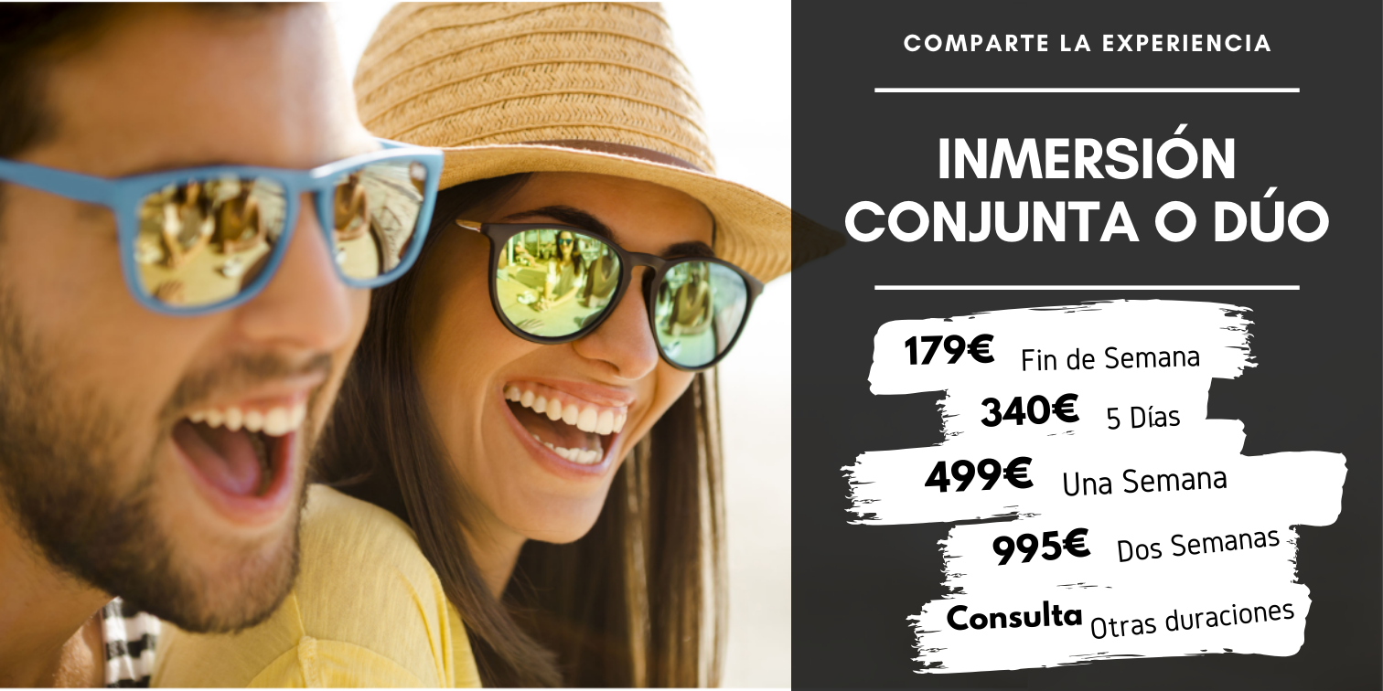 Cursos de inmersión en inglés - Cursos de inmersión lingüistica en inglés - Inmersión en Inglés para dos